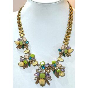 Stella & and Dot Trellis Multi Color Antiqued Gold Tone Adjustable Necklace